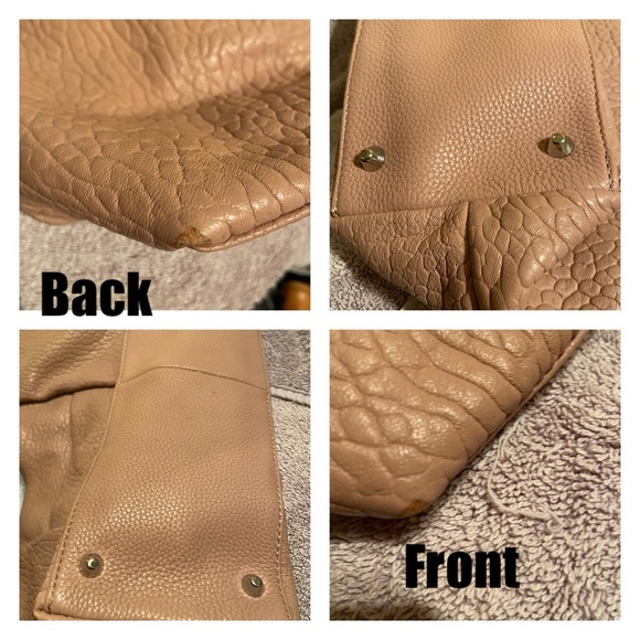 Vince Camuto Mauve leather pleated tote/crossbody/shoulder bag - Picture 3 of 17